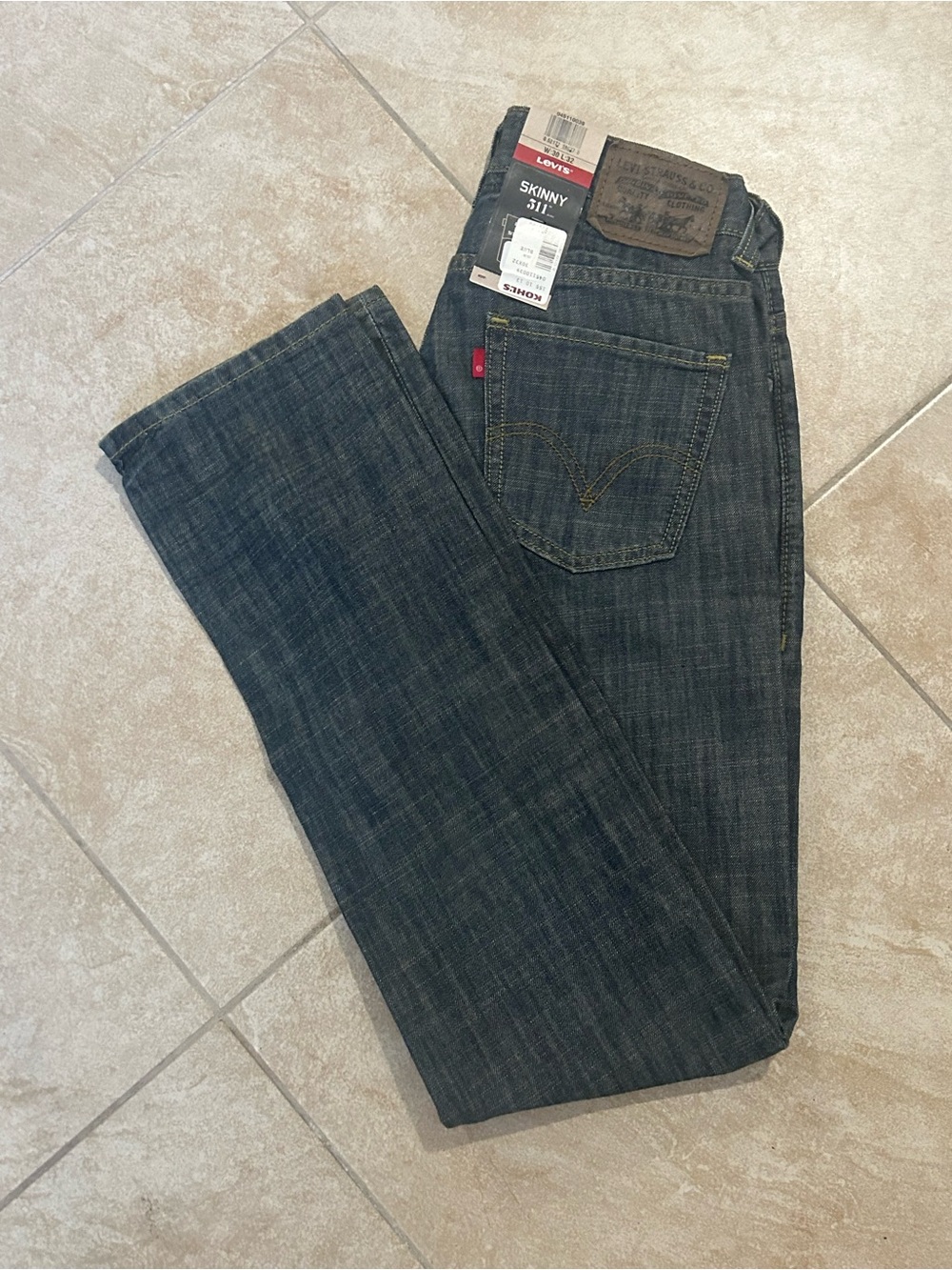 2008 Levi's Men’s 511 Rigid Skinny Dark Jeans 30x32 100% Cotton Early Era NWT